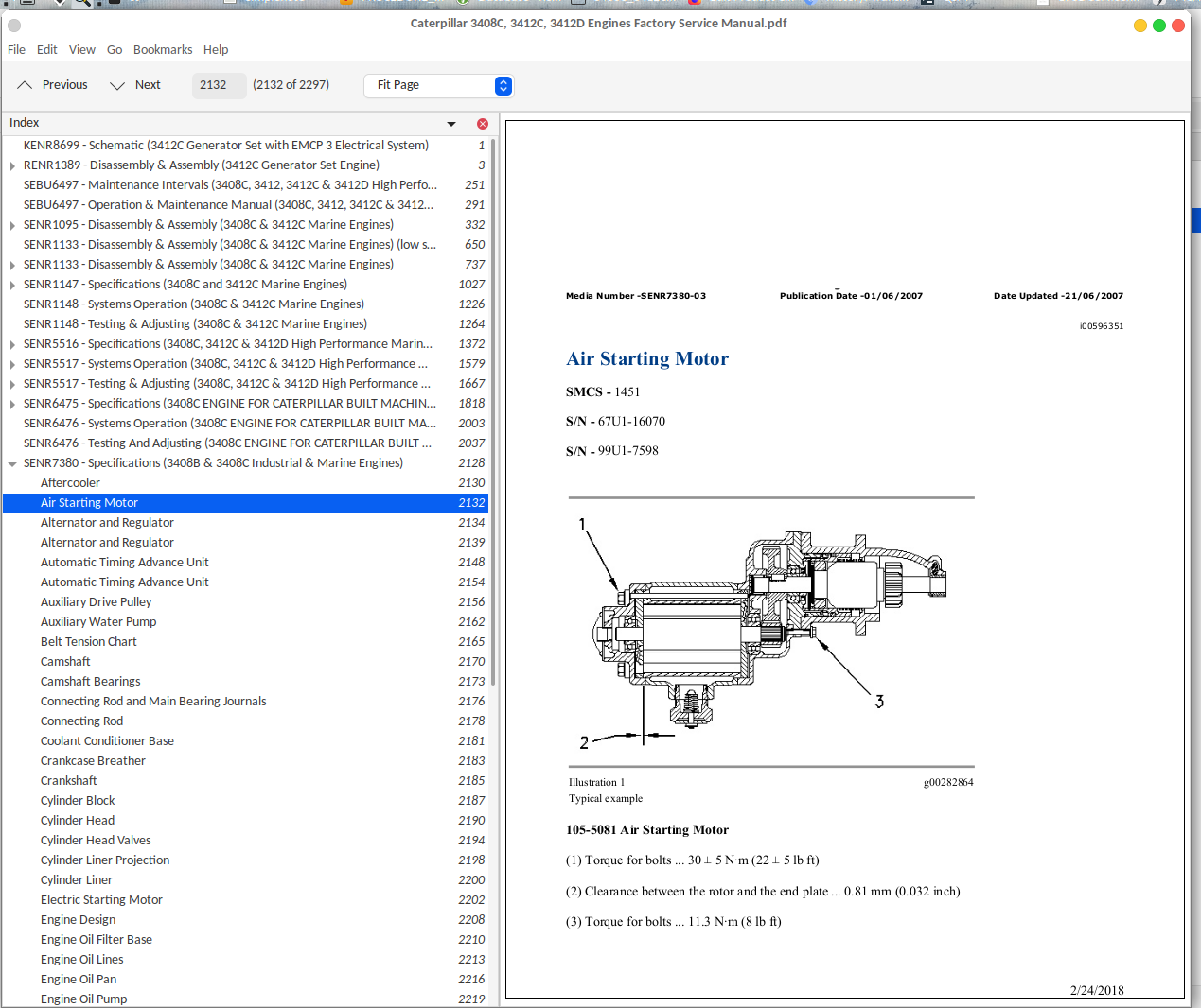 Caterpillar 3408C, 3412C, 3412D Engines Factory Service & Shop Manual